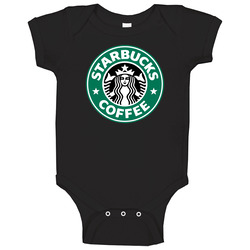 Starbucks Coffee Black Men's Baby One Piece Starbucks Coffee Black Men's Baby One Piece