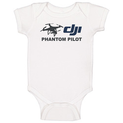 White Dji Phantom Pilot Baby One Piece White Dji Phantom Pilot Baby One Piece