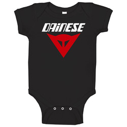New Dainese Red-white Logo Black Baby One Piece New Dainese Red-white Logo Black Baby One Piece