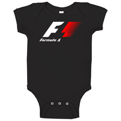 F1 Black Tee Baby One Piece F1 Black Tee Baby One Piece