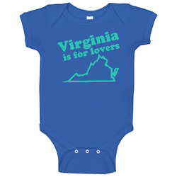 Virginia Is For Lovers Funny Baby One Piece Virginia Is For Lovers Funny Baby One Piece