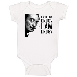 Salvador Dali I Dont Do Drugs I Am Drugs Baby One Piece Salvador Dali I Dont Do Drugs I Am Drugs Baby One Piece