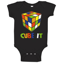 Cube It Retro Rubiks 80s Toy Baby One Piece Cube It Retro Rubiks 80s Toy Baby One Piece