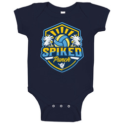 Spiked Punch Volleyball Team Group Baby One Piece Spiked Punch Volleyball Team Group Baby One Piece