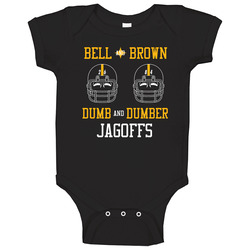 Le'veon Bell Antonio Brown Dumb And Dumber Jagoffs Pittsburgh Football Fan Baby One Piece