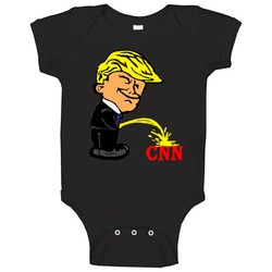 Donald Trump Pissing On Cnn Cartoon Funny Political Baby One Piece Donald Trump Pissing On Cnn Cartoon Funny Political Baby One Piece