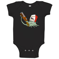 Early Cuyler Squidbillies Booty Hunter Black - Ori Sty Baby One Piece Early Cuyler Squidbillies Booty Hunter Black - Ori Sty Baby One Piece