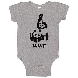 Wwf Panda Funny World Wide Fund For Nature Wrestling Parody Baby One Piece Wwf Panda Funny World Wide Fund For Nature Wrestling Parody Baby One Piece