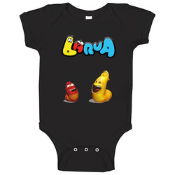 Larva Cartoon Black Baby One Piece Larva Cartoon Black Baby One Piece