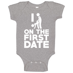I Fuck On The First Date Funny Dating Bar Crawl Drinking Geek Baby One Piece I Fuck On The First Date Funny Dating Bar Crawl Drinking Geek Baby One Piece