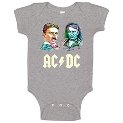 Ac Dc Color Charcoalgrey Baby One Piece