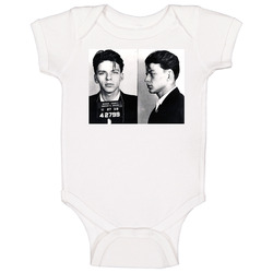 Frank Sinatra Retro Arrested Celebrity Mugshot Vintage Grunge Look Baby One Piece Frank Sinatra Retro Arrested Celebrity Mugshot Vintage Grunge Look Baby One Piece