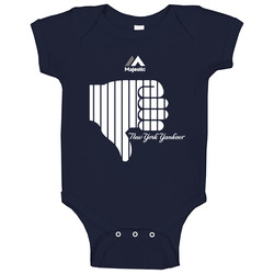 New York Thumbs Down Pinstripe Baseball Baby One Piece New York Thumbs Down Pinstripe Baseball Baby One Piece