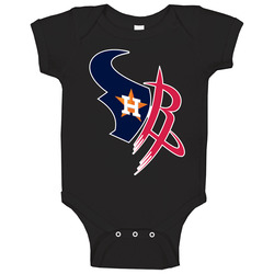 Houston Texas Pro Sports Teams Logo Mashup City Pride Fan Baby One Piece Houston Texas Pro Sports Teams Logo Mashup City Pride Fan Baby One Piece