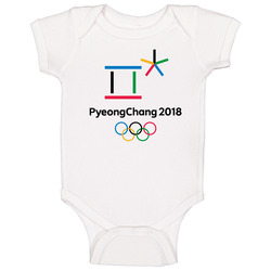 Pyeongchang Winter 2018 Olympics Logo World Olympiad Event Baby One Piece Pyeongchang Winter 2018 Olympics Logo World Olympiad Event Baby One Piece