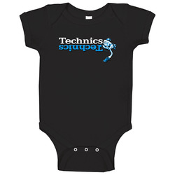 Technics Reverse Logo Baby One Piece Technics Reverse Logo Baby One Piece