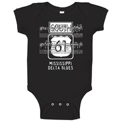 Route 61 South Mississippi Delta Blues Baby One Piece Route 61 South Mississippi Delta Blues Baby One Piece