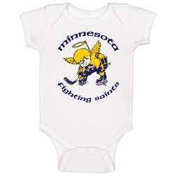 Minnesota Fighting Saints Retro Hockey Onesie Baby One Piece Minnesota Fighting Saints Retro Hockey Onesie Baby One Piece