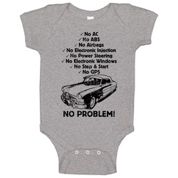1951 Hudson Hornet No Problem Vintage Car Onesie Baby One Piece 1951 Hudson Hornet No Problem Vintage Car Onesie Baby One Piece
