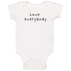 Love Everybody Hand Written Onesie Baby One Piece Love Everybody Hand Written Onesie Baby One Piece