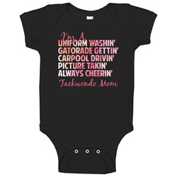 Taekwondo Mom Sports Supporter Fan Onesie Baby One Piece Taekwondo Mom Sports Supporter Fan Onesie Baby One Piece
