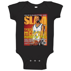 Slam Magazine Issue 46 Tracy Mcgrady Popular Basketball Magazine Grunge Look Onesie Baby One Piece Slam Magazine Issue 46 Tracy Mcgrady Popular Basketball Magazine Grunge Look Onesie Baby One Piece