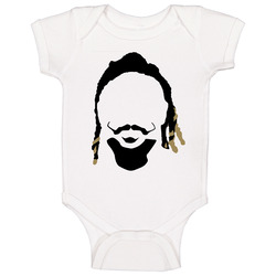 Cameron Jordan New Orleans Football Fan Minimalist Hair Beard Mustache Onesie Baby One Piece