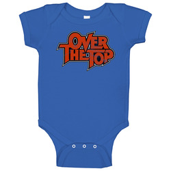 Over The Top 80s Action Sports Film Fan Worn Look Onesie Baby One Piece Over The Top 80s Action Sports Film Fan Worn Look Onesie Baby One Piece
