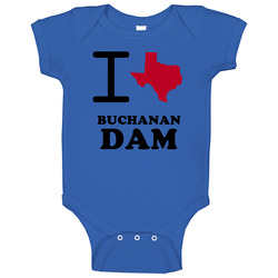 Buchanan Dam Texas I Love Heart State Onesie Baby One Piece Buchanan Dam Texas I Love Heart State Onesie Baby One Piece