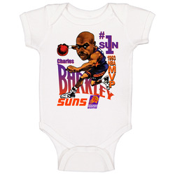 Charles Barkley Retro Basketball Caricature Onesie Baby One Piece Charles Barkley Retro Basketball Caricature Onesie Baby One Piece