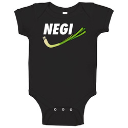 Negi Green Onion Leek Japanese Nike Logo Parody Onesie Baby One Piece Negi Green Onion Leek Japanese Nike Logo Parody Onesie Baby One Piece