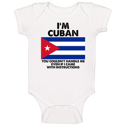 I'm Cuban Nationality Flag You Couldn't Handle Me Onesie Baby One Piece I'm Cuban Nationality Flag You Couldn't Handle Me Onesie Baby One Piece