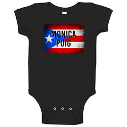 Country Flag Monica Puig Puerto Rico Tennis Olympics Onesie Baby One Piece Country Flag Monica Puig Puerto Rico Tennis Olympics Onesie Baby One Piece