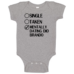 Single Taken Dating Dio Brando Jojos Bizarre Adventure Onesie Baby One Piece Single Taken Dating Dio Brando Jojos Bizarre Adventure Onesie Baby One Piece