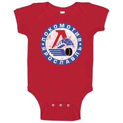 Lokomotiv Yaroslavl Russian Hockey Vintage Logo Onesie Baby One Piece Lokomotiv Yaroslavl Russian Hockey Vintage Logo Onesie Baby One Piece