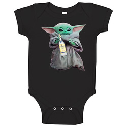 Baby Yoda The Child Mandalorian Seagram Gin Alcohol Drink Onesie Baby One Piece Baby Yoda The Child Mandalorian Seagram Gin Alcohol Drink Onesie Baby One Piece