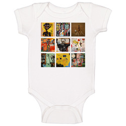 Jean Michel Basquiat Art Paintings Cute Trendy Artsy Onesie Baby One Piece Jean Michel Basquiat Art Paintings Cute Trendy Artsy Onesie Baby One Piece