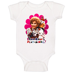Lamb Chops Play Along Tv Show Fan Pink Flower Onesie Baby One Piece Lamb Chops Play Along Tv Show Fan Pink Flower Onesie Baby One Piece