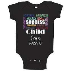 Child Care Worker Inspirational Words Success Occupation Onesie Baby One Piece Child Care Worker Inspirational Words Success Occupation Onesie Baby One Piece