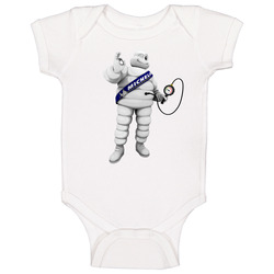 Bibendum Michelin Man Tires Mascot Onesie Baby One Piece