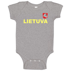 Lithuania Basketball Team Lietuva Crest Basketball Fan Onesie Baby One Piece Lithuania Basketball Team Lietuva Crest Basketball Fan Onesie Baby One Piece