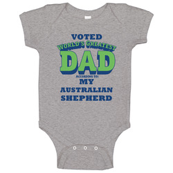 World's Greatest Australian Shepherd Dad Dog Onesie Baby One Piece World's Greatest Australian Shepherd Dad Dog Onesie Baby One Piece