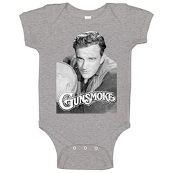 Gunsmoke 60s Tv Series Show Worn Look Vintage Unisex Onesie Baby One Piece Gunsmoke 60s Tv Series Show Worn Look Vintage Unisex Onesie Baby One Piece