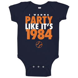 I Wanna Party Like It's 1984 Detroit Baseball World Series Champions Onesie Baby One Piece I Wanna Party Like It's 1984 Detroit Baseball World Series Champions Onesie Baby One Piece