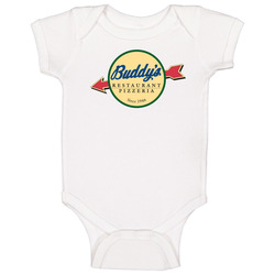 Buddy's Restaurant Pizzaeria Restaurant Foodie Tour Brand Logo Fan Onesie Baby One Piece Buddy's Restaurant Pizzaeria Restaurant Foodie Tour Brand Logo Fan Onesie Baby One Piece