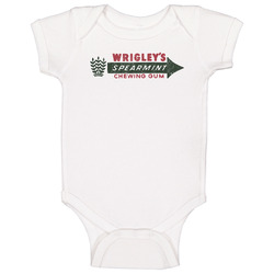 Wrigley's Spearmint Chewing Gum Retro Vintage Candy Onesie Baby One Piece Wrigley's Spearmint Chewing Gum Retro Vintage Candy Onesie Baby One Piece