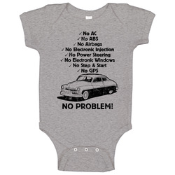 1949 Mercury Coupe No Problem Vintage Car Onesie Baby One Piece 1949 Mercury Coupe No Problem Vintage Car Onesie Baby One Piece