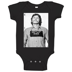 Charles Bronson Celebrity Mugshit Onesie Baby One Piece Charles Bronson Celebrity Mugshit Onesie Baby One Piece