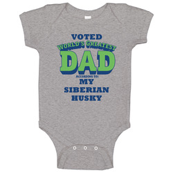 World's Greatest Siberian Husky Dad Dog Onesie Baby One Piece World's Greatest Siberian Husky Dad Dog Onesie Baby One Piece