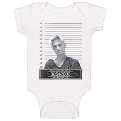 Aaron Carter Celebrity Mugshot Police Department Onesie Baby One Piece Aaron Carter Celebrity Mugshot Police Department Onesie Baby One Piece